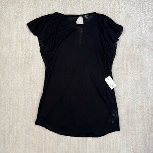 NWT Billabong Out For Waves Black Swim Coverup Summer Dress L Sheer